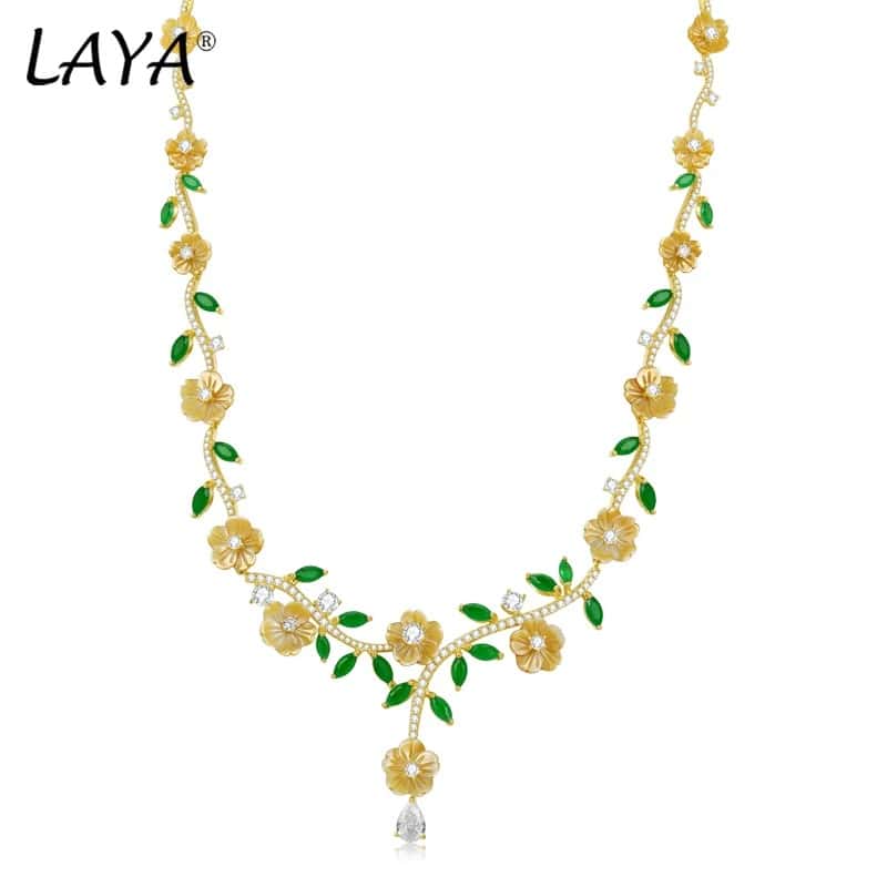 LAYA-collar de plata de ley 925