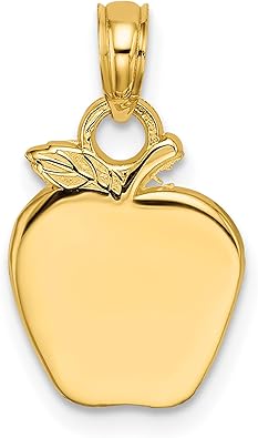 IceCarats 10K Yellow Gold Apples Necklace Charm Pendant