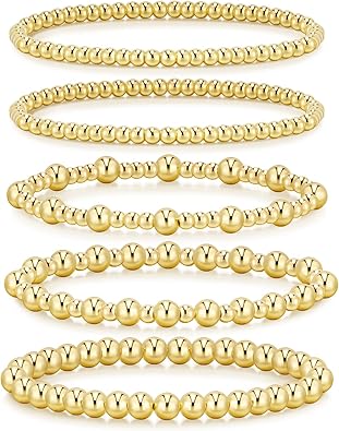 adoyi Pulseras de oro para mujer,